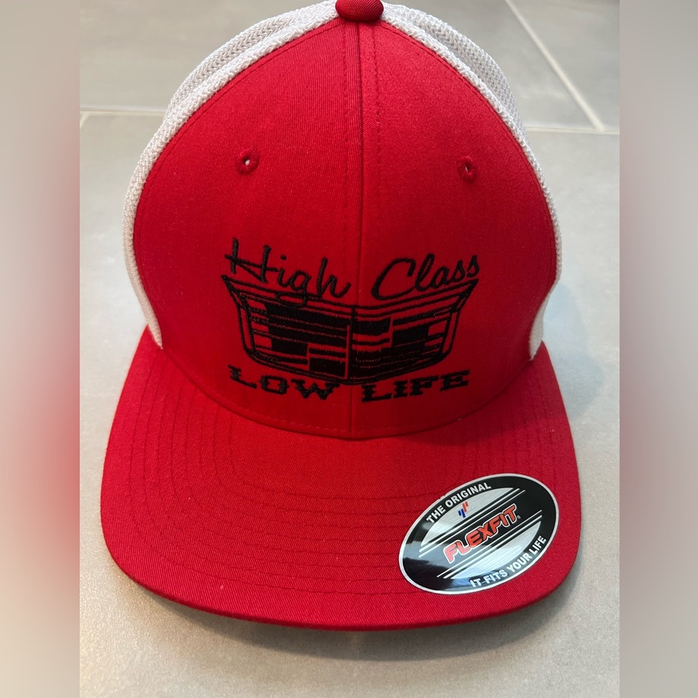 Red Flexfit Cap with Embroidered Design